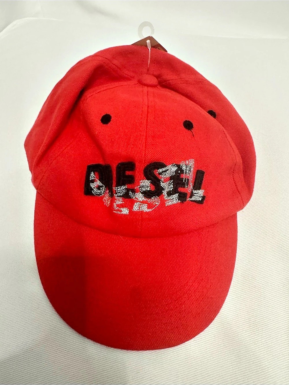 Diesel C-Rit Rhinestone-Embellished Baseball Cap Red Large